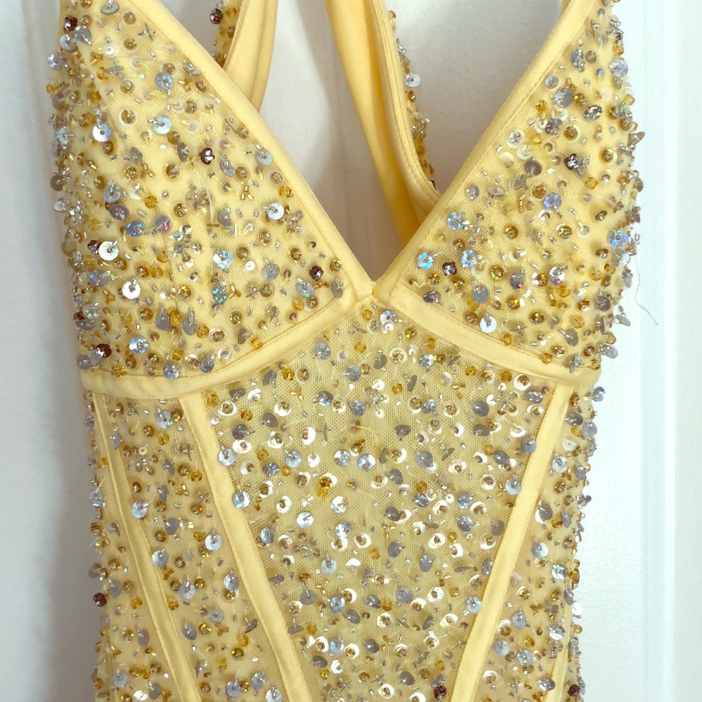 Yellow sparkle dress